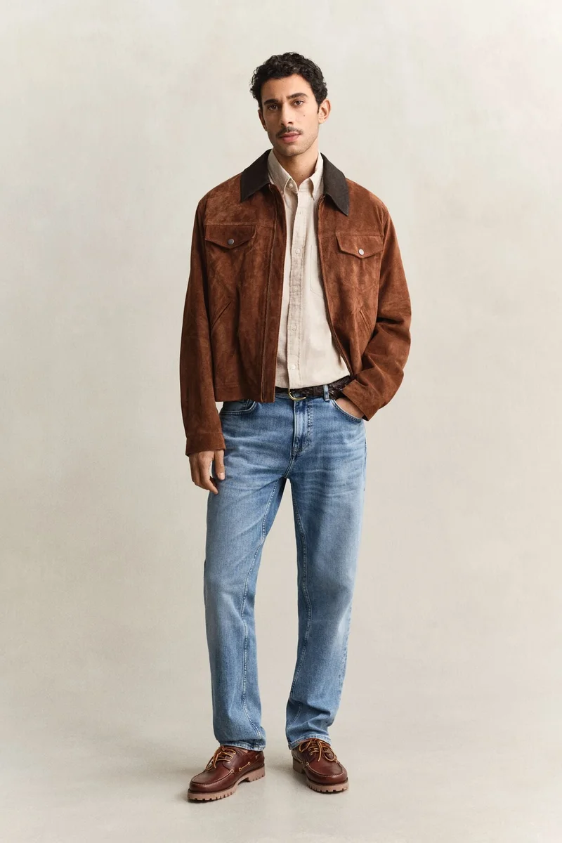 غانت قميص قطن كتان عادي